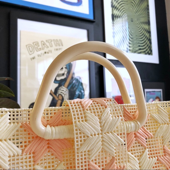Vintage Peaches & Cream Woven Bag - Picture 5 of 7